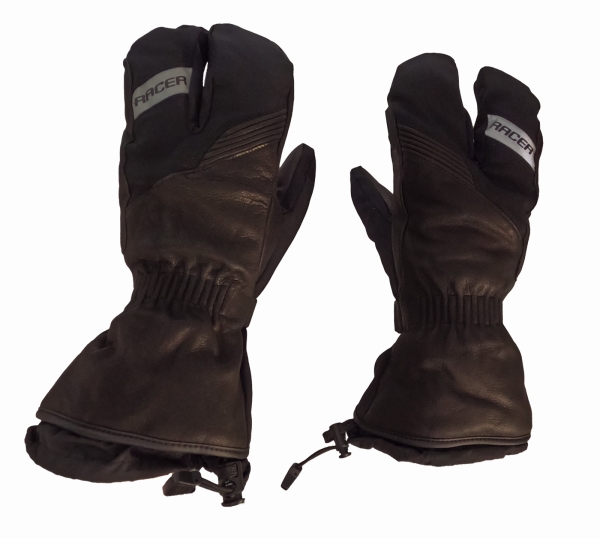 RACER Lobster3, schwarze warme Winterhandschuhe